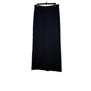 VINTAGE MONDI 100% Virgin Wool Stretch Skirt, Navy Blue, Size 16